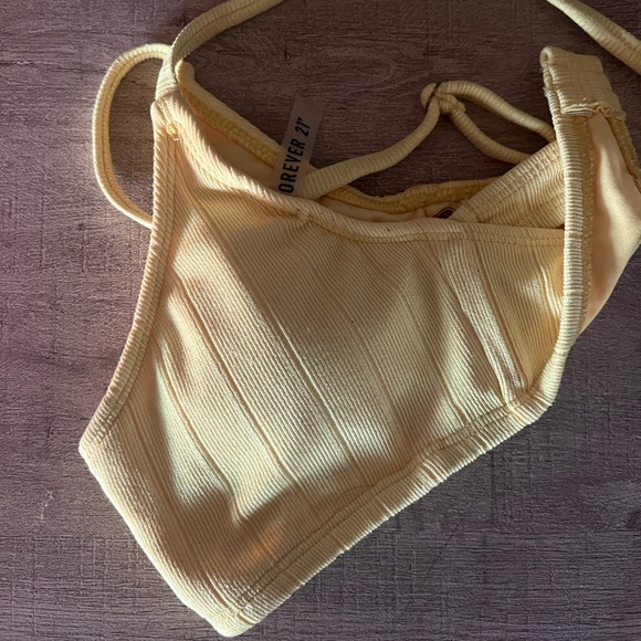 Yellow Ribbed Bikini Top - Picture 3 of 3